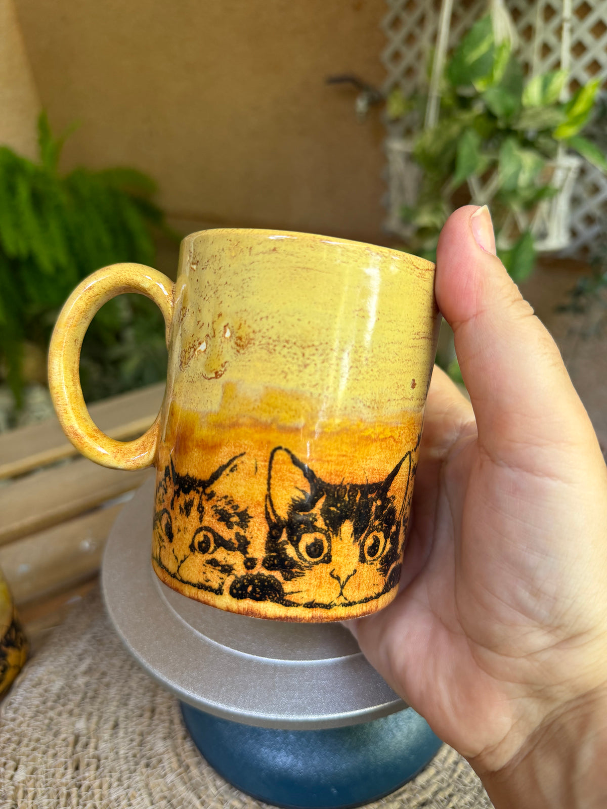 Taza artesanal de cerámica Con calma