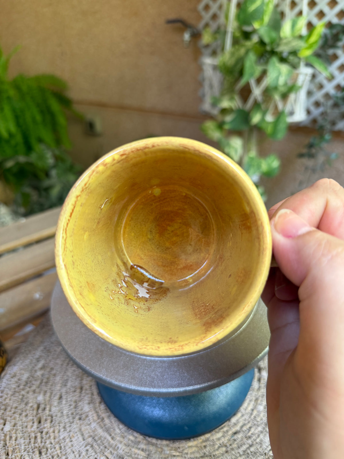 Taza artesanal de cerámica Con calma